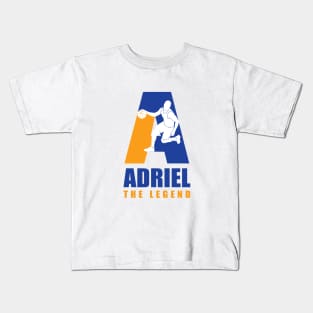 Adriel Custom Player Basketball Your Name The Legend Kids T-Shirt